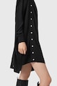 Vlnené šaty AllSaints UMI W071DD čierna AW25