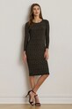 Φόρεμα Lauren Ralph Lauren με ελαστάν μαύρο 200980037