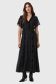 AllSaints sukienka MARI tkanina czarny W016DD