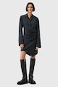 AllSaints sukienka TIRA W013DD granatowy