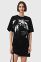 AllSaints sukienka bawełniana IVANA W077DD czarny AW25