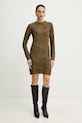 Morgan sukienka z domieszką wełny RMBEO zielony AW25