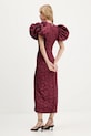 Rotate sukienka 1146012734 bordowy AW25