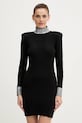 Retrofete sukienka z domieszką wełny Corinth koktajl czarny FW24.10043