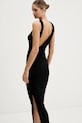 Rick Owens Lilies rochie din amestec de lână Eva Gown negru LI02E3504.JBWS