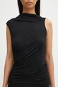 Платье с примесью шерсти Rick Owens Lilies Eva Gown чёрный LI02E3504.JBWS