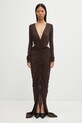 Платье Rick Owens Lilies Poppy casual коричневый LI02E3507.RV