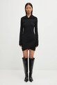 Rick Owens Lilies sukienka z dodatkiem kaszmiru Kairo LI02E3568.JBWS czarny