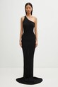 Rick Owens Lilies rochie din viscoză One Shoulder Gown maxi negru LI02E3571.RV