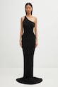 Φόρεμα από βισκόζη Rick Owens Lilies One Shoulder Gown casual μαύρο LI02E3571.RV