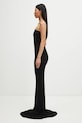 Φόρεμα από βισκόζη Rick Owens Lilies One Shoulder Gown LI02E3571.RV μαύρο AW25