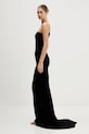 Rick Owens Lilies sukienka wiskozowa One Shoulder Gown LI02E3571.RV czarny AW25