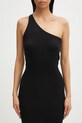 Rick Owens Lilies rochie din viscoză One Shoulder Gown negru LI02E3571.RV