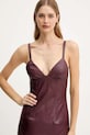 Bardot sukienka bordowy 60086DB