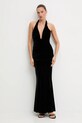 Bardot sukienka welurowa 60117DB czarny AW25