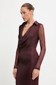 Bardot sukienka bordowy 59613DB1