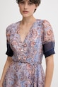 Hale BOB vestito con seta blu navy 55AL612A