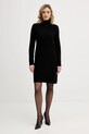 United Colors of Benetton rochie cu lână midi negru 1444DV02F