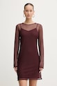 Never Fully Dressed sukienka bordowy NFDDR3071