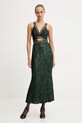 Never Fully Dressed sukienka maxi zielony NFDDR3066