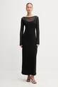 Never Fully Dressed sukienka tkanina czarny NFDDR3122