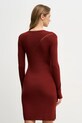 Odzież Sisley sukienka wełniana 1QNQLV011 bordowy
