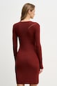 Odzież Sisley sukienka wełniana 1QNQLV011 bordowy