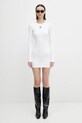 Marine Serre sukienka Moon Logo Ribbed Jersey WDR267ACJER0011