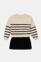 Calvin Klein Jeans rochie din bumbac pentru copii IG0IG02963.9BYA bej AW25