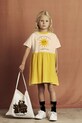 Mini Rodini sukienka dziecięca Sun z elastanem żółty 2565010411