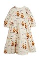 Mini Rodini gyerek pamutruha Muslin bee 2565011411 bézs AW25