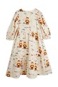 Lány Mini Rodini gyerek pamutruha Muslin bee 2565011411 bézs