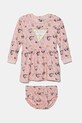Дитяча бавовняна сукня Guess довгий рожевий A5YK02.KA6R4.9BYA