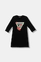 Guess vestito di cotone bambina mini nero J3YK13.KA6W4.9BYA