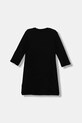 Guess sukienka bawełniana dziecięca J3YK13.KA6W4.9BYA czarny AW25