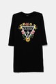 Хлопковое детское платье Guess короткий чёрный J3YK13.KA6W4.9BYA