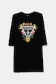 Guess sukienka bawełniana dziecięca nadruk czarny J3YK13.KA6W4.9BYA