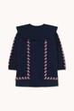 Dziewczynka Tinycottons sukienka bawełniana dziecięca MINI CHERRIES DRESS AW25.405 granatowy