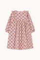 Tinycottons sukienka dziecięca FLOWER GRID PRINT DRESS AW25.471 beżowy AW25