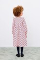 Dziewczynka Tinycottons sukienka dziecięca FLOWER GRID PRINT DRESS AW25.471 beżowy