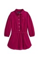 Dječja pamučna haljina Polo Ralph Lauren pamuk roza 312978257001