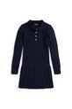 Παιδικό βαμβακερό φόρεμα Polo Ralph Lauren 313978841001 σκούρο μπλε AW25