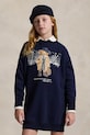 Παιδικό φόρεμα Polo Ralph Lauren σκούρο μπλε 313979036001