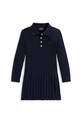 Παιδικό βαμβακερό φόρεμα Polo Ralph Lauren 312978841001 σκούρο μπλε AW25