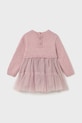 Mayoral rochie bebe 2905.4A.Baby.9BYA roz AW25