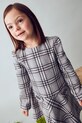 Mayoral sukienka dziecięca wzorzyste szary 4921.6K.Mini.9BYA