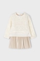 Mayoral rochie fete 4925.6M.Mini.9BYA bej AW25
