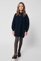 Bobo Choses vestito di cotone bambina Clover mini blu navy 225AC088