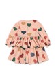 Konges Sløjd sukienka dziecięca ELIN DRESS GOTS KS103794.9BYA różowy AW25