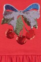 Konges Sløjd sukienka LOU SEQUIN SWEAT DRESS OCS czerwony KS103864.9BYA